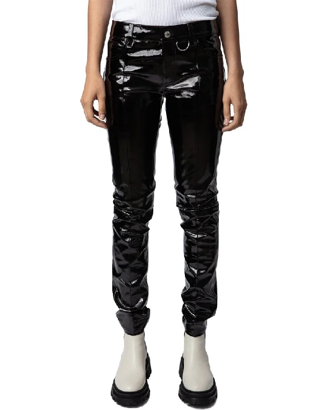 Zadig & Voltaire Peko Vinyle Leather Pant Casual Lounge Pants