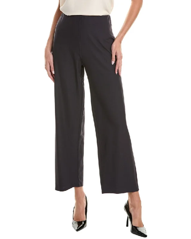 Eileen Fisher High-Waist Straight Ankle Pant Comfy Cargo Trousers