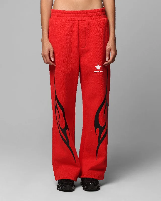 Loiter Cyber Sweat Pants Red Casual Wide Pants