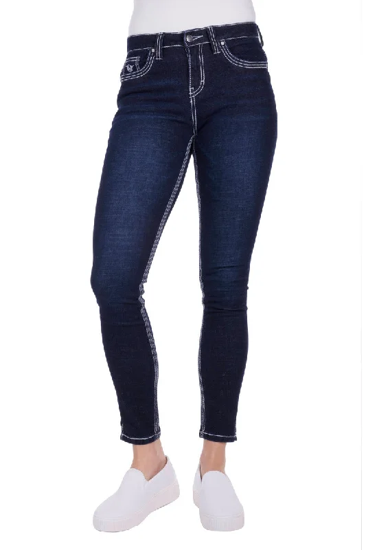 B3W2203270 Bullzye Women's Anabel Super skinny jean - Indigo wash Stylish High-Waisted Denim