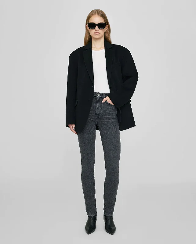 BECK JEAN / IRON GREY Elegant Wide-Leg Jeans