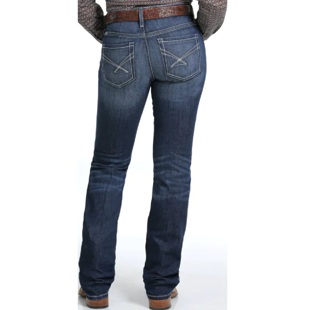 Women's Cinch SHANNON STRAIGHT JEAN Fashionable Raw Edge Jeans