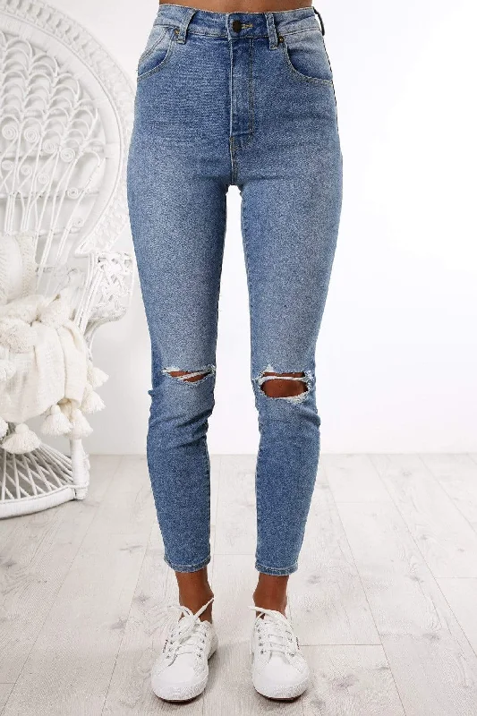 Eastcoast Ankle Jean Ocean Worn Casual Wide-Legged Denim Jeans