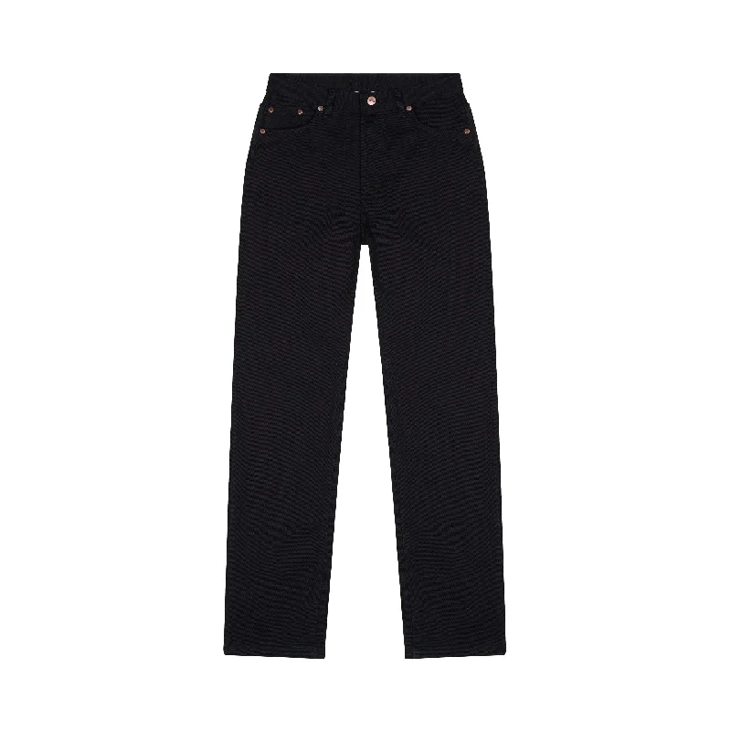 Jean femme droit taille haute Noir - Apolline Stylish High-Rise Mom Jeans