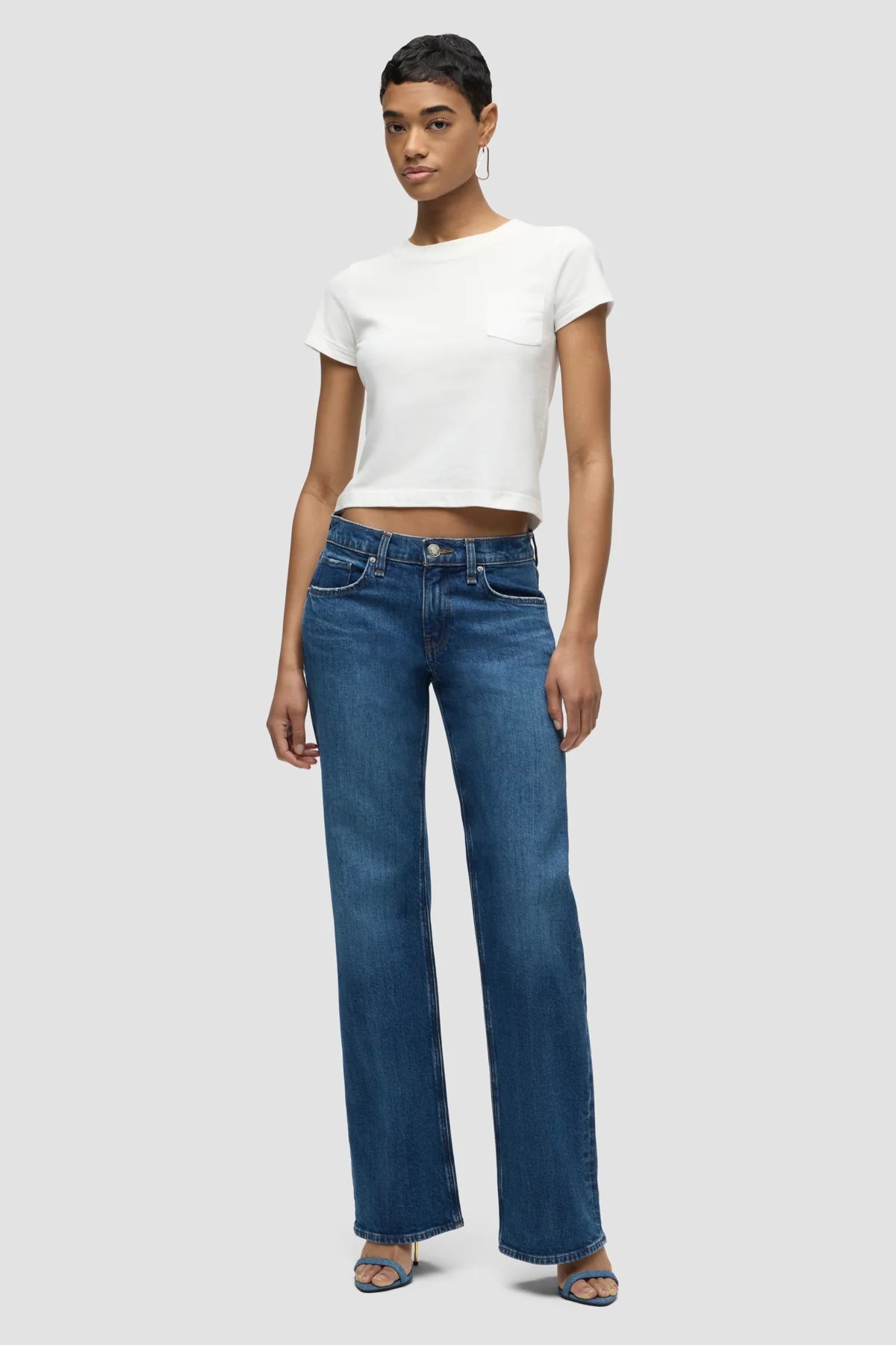 Kelli Low Rise Straight Jean Chic Faded Blue Jeans