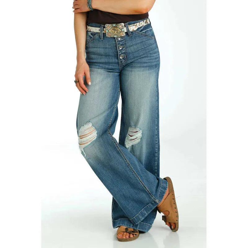 Ladies Cruel Denim Skylar Jean Fashionable White Denim Jeans