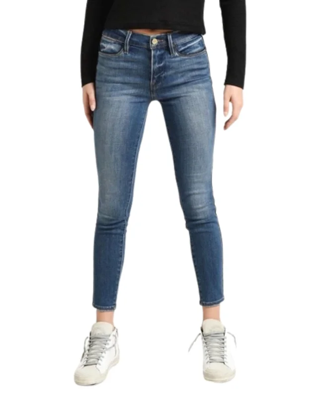 "Le High" Skinny Jean Fashionable Frayed Hem Denim