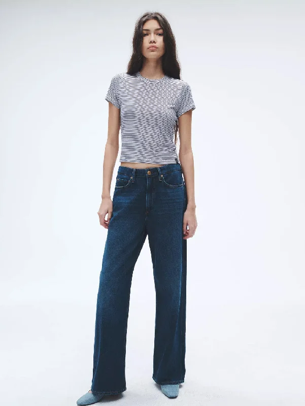 Logan Wide Leg Jean - Annalise Classic Blue Denim Jeans