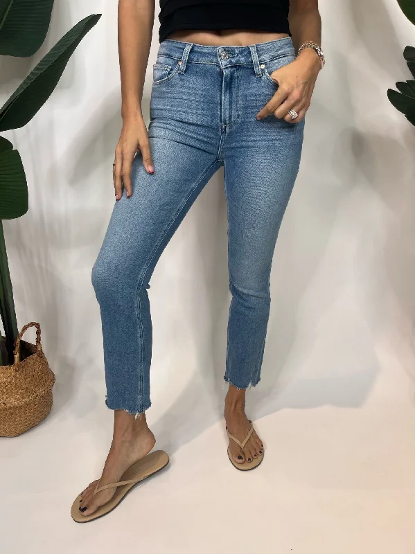 Paige Cindy Straight Leg Jean Mel Chic Rip-Detail High-Waist Jeans