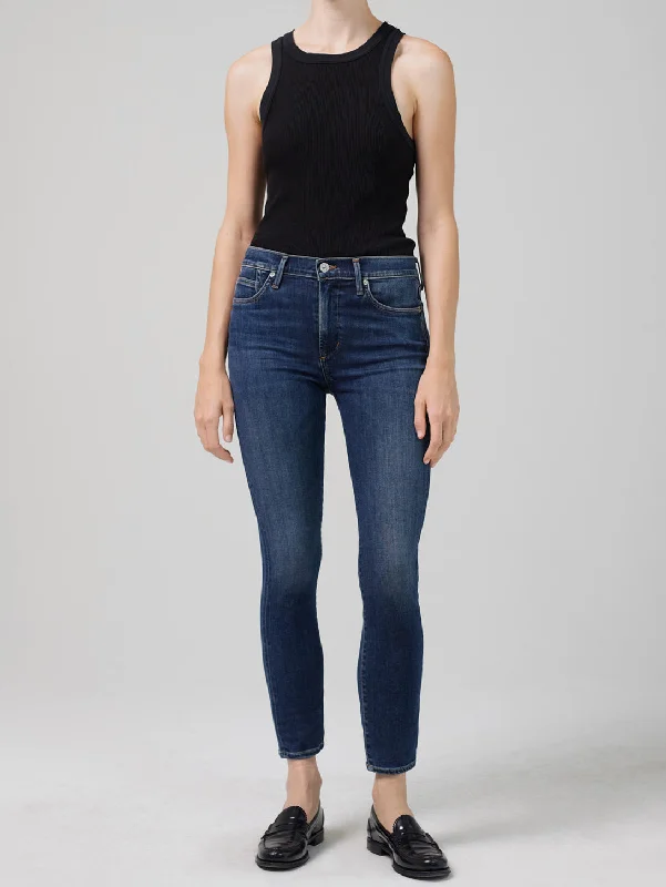 Rocket Mid Rise Skinny Jean - Morella Fashionable Cropped Denim Jeans