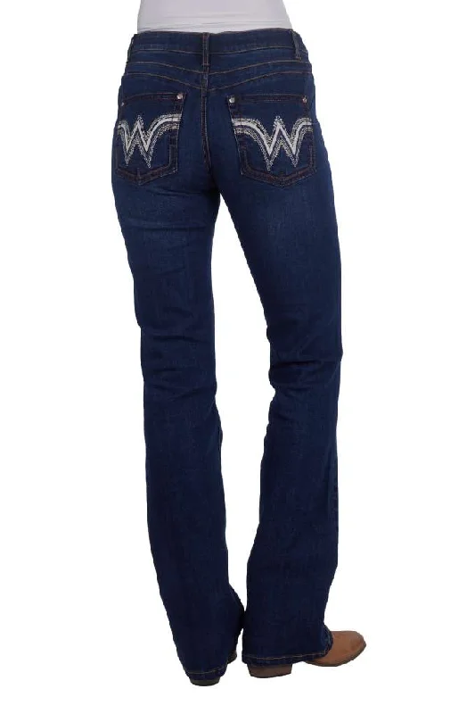 Wrangler Ladies Tilly Qbaby Booty Wild Indigo Jean Trendy Skinny Fit Jeans