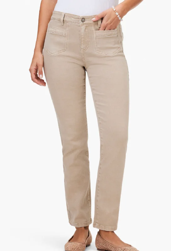 Nic+Zoe Mid-Rise Straight Jean Fashionable Button-Front Jeans