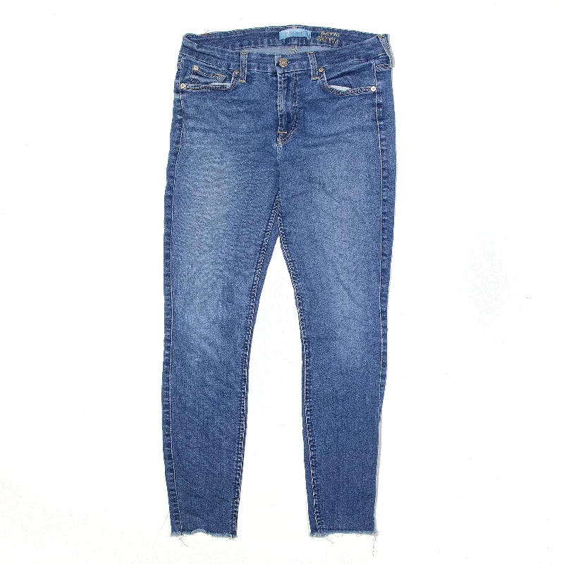 BAIR Raw Hem Jeans Blue Denim Regular Skinny Stone Wash Womens W28 L27 Casual Straight-Leg Jeans BAIR Raw Hem Jeans Blue Denim Regular Skinny Stone Wash Womens W28 L27 Casual Straight-Leg Jeans