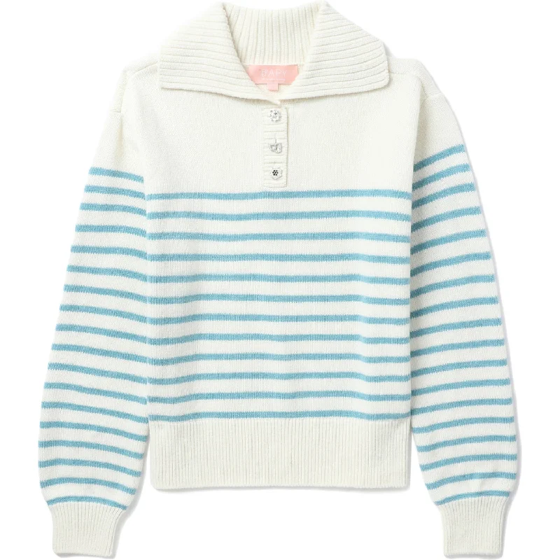 BAPY STRIPES SWEATER LADIES Faux Fur Fabric Real Fur Fabric Shearling Fabric