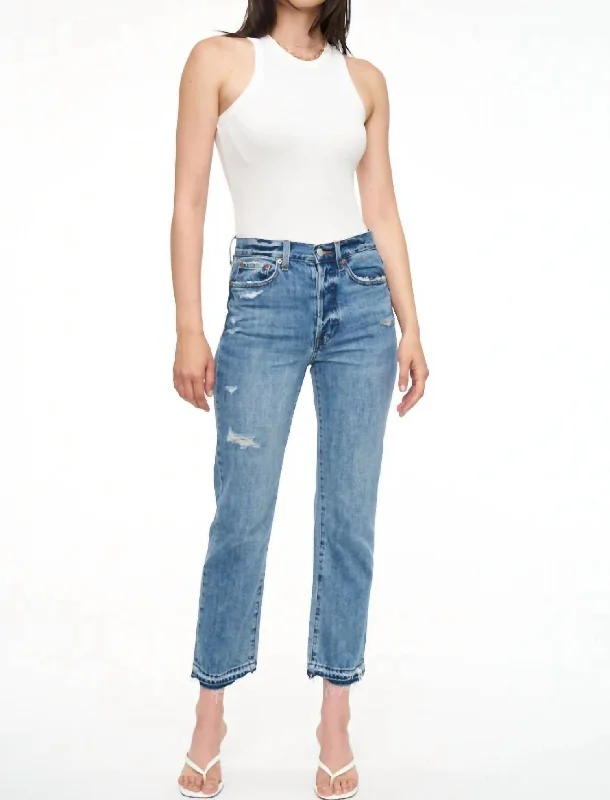 Charlie High Rise Ankle Cut Raw Hem Denim Jeans In Getaway Vintage Casual Light Wash Jeans Charlie High Rise Ankle Cut Raw Hem Denim Jeans In Getaway Vintage Casual Light Wash Jeans