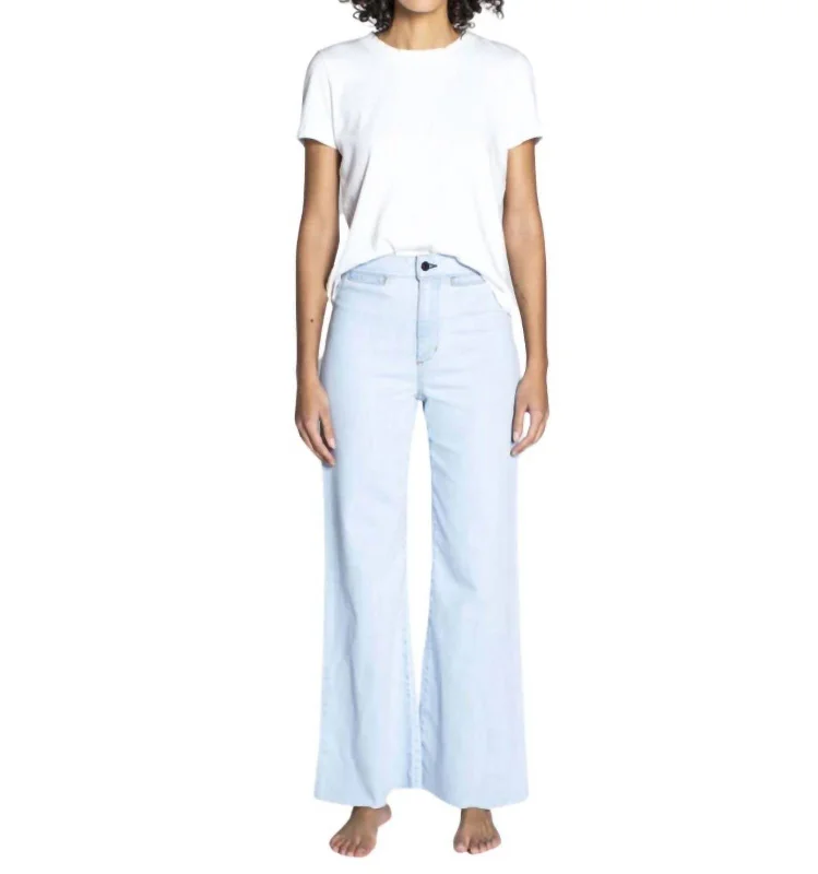 Cropped Brighton Jeans In Bleach Trendy Low-Rise Bootcut Jeans