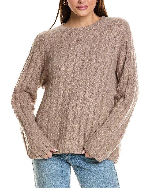 Design History Cable Cashmere Sweater Elasticated Padded Insulated