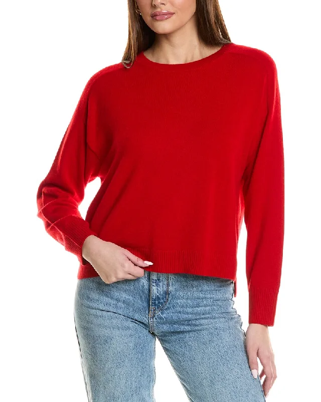 Design History Crewneck Cashmere Sweater Boat Neck Shawl Collar Notched Collar
