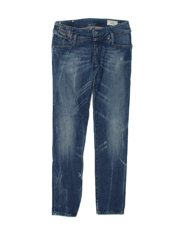 DIESEL Womens Matic Skinny Tapered Jeans W28 L32 Blue Tie Dye Cotton Fashionable Mom Jeans DIESEL Womens Matic Skinny Tapered Jeans W28 L32 Blue Tie Dye Cotton Fashionable Mom Jeans