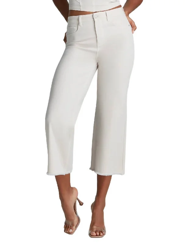 Do It All Denim High-Rise Cropped Wide Leg Jean In Porcelain Casual Distressed Skinny Jeans Do It All Denim High-Rise Cropped Wide Leg Jean In Porcelain Casual Distressed Skinny Jeans