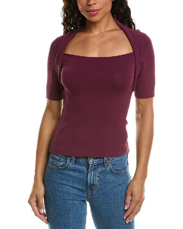 Elie Tahari Shrug Sweater Collared Crew Neck Turtle Neck