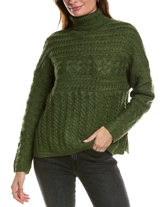 Forte Cashmere Luxe Cable Turtleneck Wool & Cashmere-Blend Sweater Long Sweater Short Sweater Cropped Sweater Forte Cashmere Luxe Cable Turtleneck Wool & Cashmere-Blend Sweater Long Sweater Short Sweater Cropped Sweater