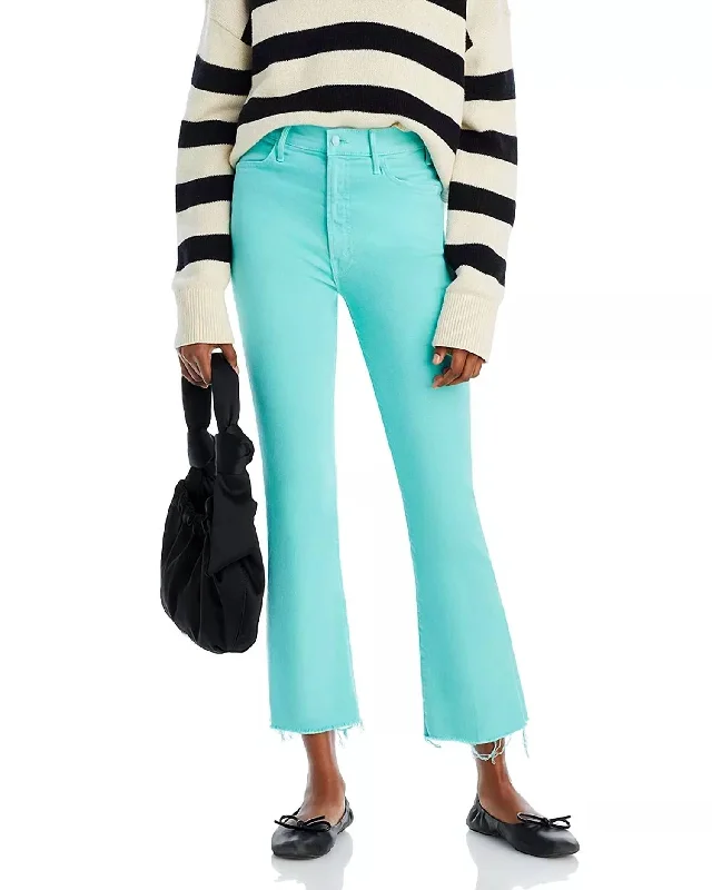 Hustler Ankle Fray Flare Leg Jeans In Cascade Chic Ripped Jeans