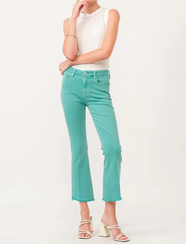 Jeanne Flare Aquatic Fashionable Distressed Jeans