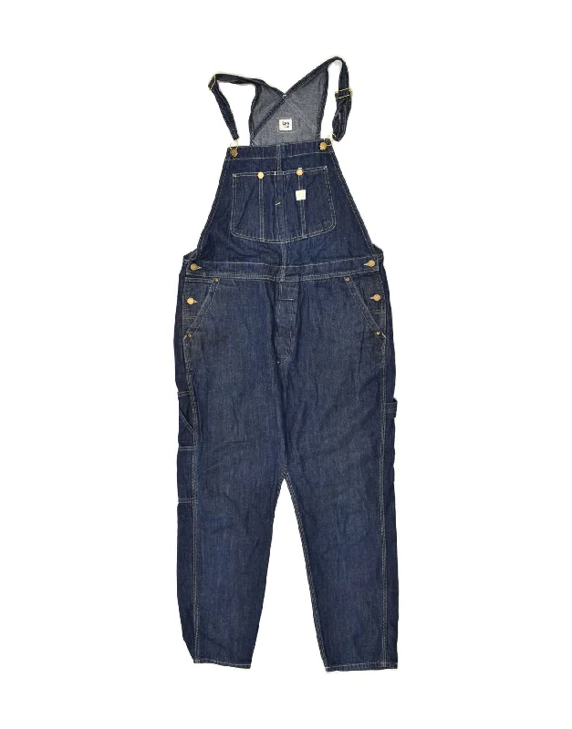 LEE Womens Cargo Dungarees Tapered Jeans Large W38 L28 Blue Cotton Stylish High-Waist Jeans LEE Womens Cargo Dungarees Tapered Jeans Large W38 L28 Blue Cotton Stylish High-Waist Jeans