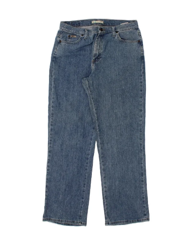 LEE Womens Relaxed Fit Straight Jeans US 12 Large W32 L30 Blue Cotton Comfortable Stretch Denim Jeans LEE Womens Relaxed Fit Straight Jeans US 12 Large W32 L30 Blue Cotton Comfortable Stretch Denim Jeans