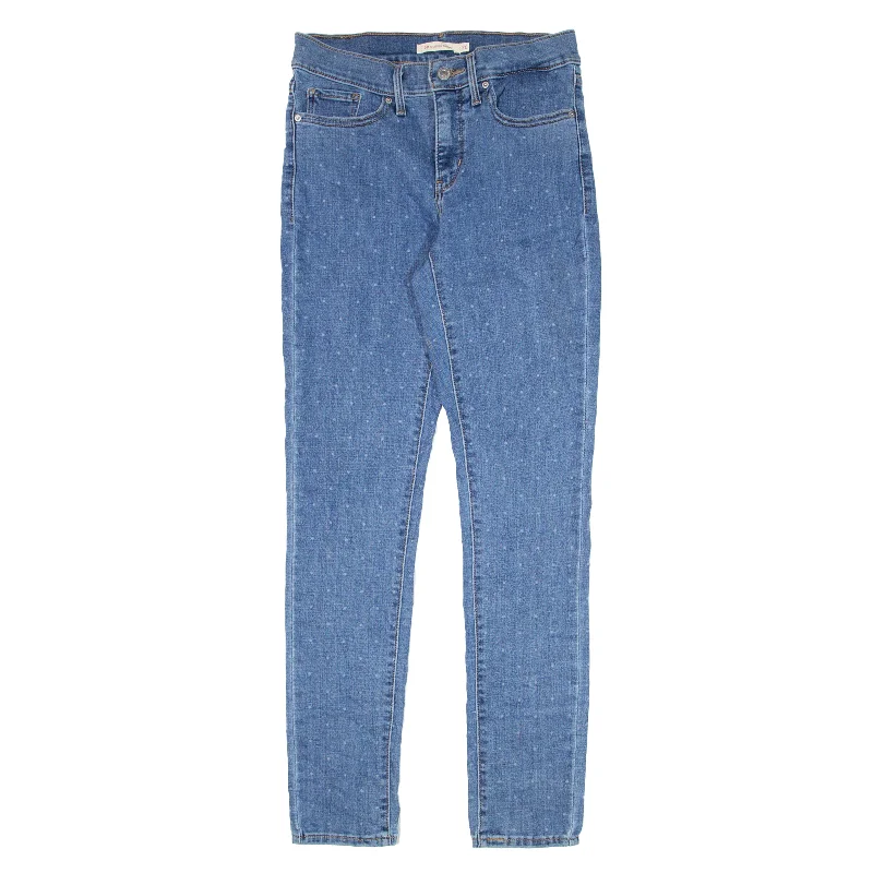 LEVI'S 311 Spotted Jeans Blue Denim Slim Skinny Womens W26 L30 Trendy Wide-Leg High-Waist Denim LEVI'S 311 Spotted Jeans Blue Denim Slim Skinny Womens W26 L30 Trendy Wide-Leg High-Waist Denim