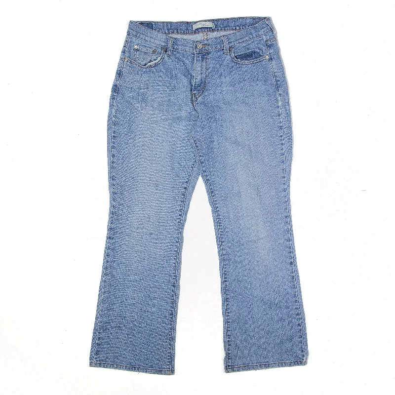 LEVI'S 515 Jeans Blue Denim Regular Bootcut Stone Wash Womens W30 L28 Elegant Raw Hem Jeans LEVI'S 515 Jeans Blue Denim Regular Bootcut Stone Wash Womens W30 L28 Elegant Raw Hem Jeans