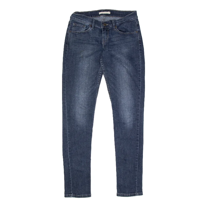 LEVI'S 524 Jeans Blue Denim Regular Skinny Stone Wash Womens W27 L31 Cozy Wide-Legged Jeans LEVI'S 524 Jeans Blue Denim Regular Skinny Stone Wash Womens W27 L31 Cozy Wide-Legged Jeans