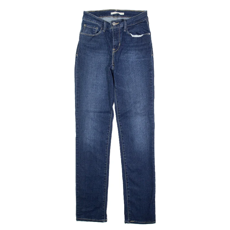 LEVI'S Mid Rise Jeans Blue Denim Slim Skinny Womens W27 L32 Fashionable Button-Front Jeans LEVI'S Mid Rise Jeans Blue Denim Slim Skinny Womens W27 L32 Fashionable Button-Front Jeans