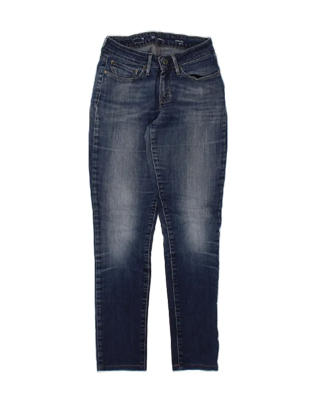LEVI'S Womens Bold Curve Modern Rise Skinny Jeans W27 L28 Navy Blue Cotton Casual Skinny Fit Jeans LEVI'S Womens Bold Curve Modern Rise Skinny Jeans W27 L28 Navy Blue Cotton Casual Skinny Fit Jeans