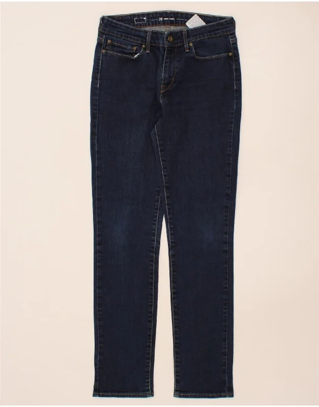 LEVI'S Womens Demi Curve Mid Rise Slim Jeans W29 L32 Navy Blue Cotton Elegant High-Waisted Flared Jeans LEVI'S Womens Demi Curve Mid Rise Slim Jeans W29 L32 Navy Blue Cotton Elegant High-Waisted Flared Jeans