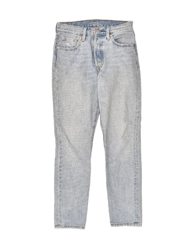 LEVI'S Womens Tapered Jeans UK 10 Small W28 L27 Blue Comfortable Distressed Straight-Leg Jeans LEVI'S Womens Tapered Jeans UK 10 Small W28 L27 Blue Comfortable Distressed Straight-Leg Jeans