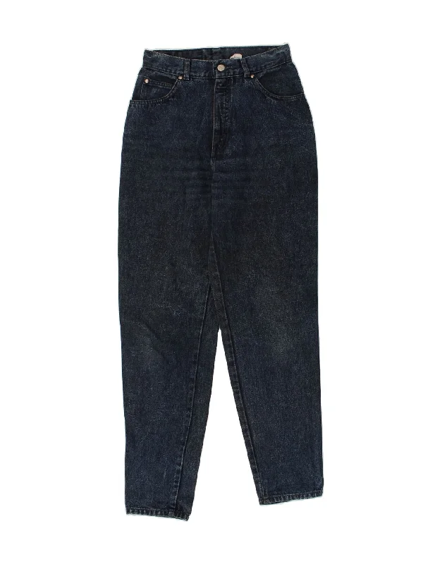 LEVI'S Womens Tapered Jeans US 9 Medium W28 L31 Navy Blue Cotton Fashionable Raw Hemmed Jeans LEVI'S Womens Tapered Jeans US 9 Medium W28 L31 Navy Blue Cotton Fashionable Raw Hemmed Jeans