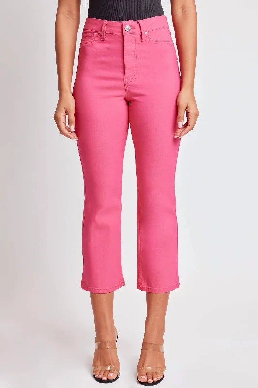 Missy High-Rise Hyperstretch Wide Leg Jeans In Fiery Coral Pink Stylish High-Rise Mom Jeans Missy High-Rise Hyperstretch Wide Leg Jeans In Fiery Coral Pink Stylish High-Rise Mom Jeans