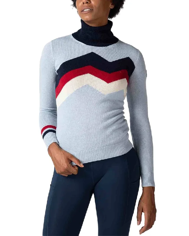 Rossignol Mountain Wool & Cashmere-Blend Sweater Ribbed Striped Patterned