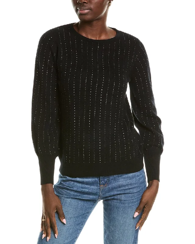 sofiacashmere Blouson Sleeve Cashmere Sweater Rayon Fabric Velvet Fabric Corduroy Fabric