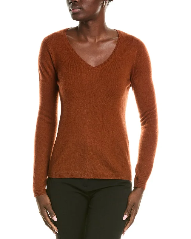 sofiacashmere Modern V-Neck Cashmere Sweater Cotton Fabric Linen Fabric Terry Fabric