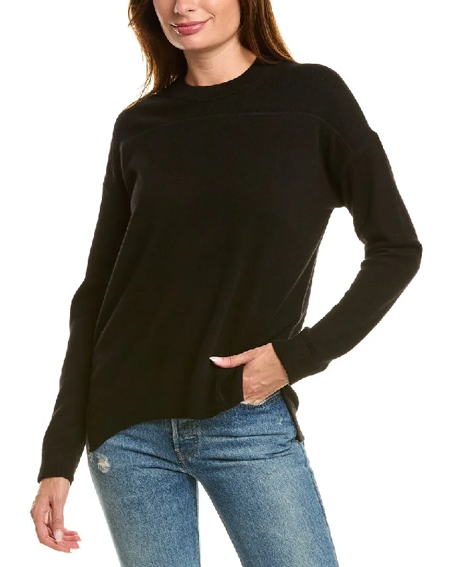 Theory Karenia Yoke Cashmere Sweater High Neck Crew Neck V-Neck