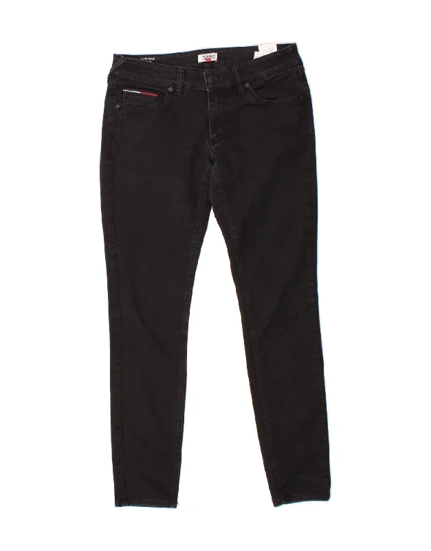 TOMMY HILFIGER Womens Sophie Low Waist Skinny Jeans W32 L29 Black Cotton Comfortable Straight-Legged Denim TOMMY HILFIGER Womens Sophie Low Waist Skinny Jeans W32 L29 Black Cotton Comfortable Straight-Legged Denim
