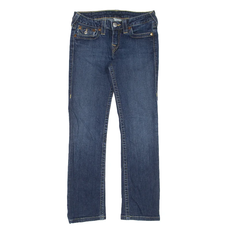 TRUE RELIGION Jeans Blue Denim Slim Straight Womens W28 L26 Fashionable White Denim Jeans TRUE RELIGION Jeans Blue Denim Slim Straight Womens W28 L26 Fashionable White Denim Jeans