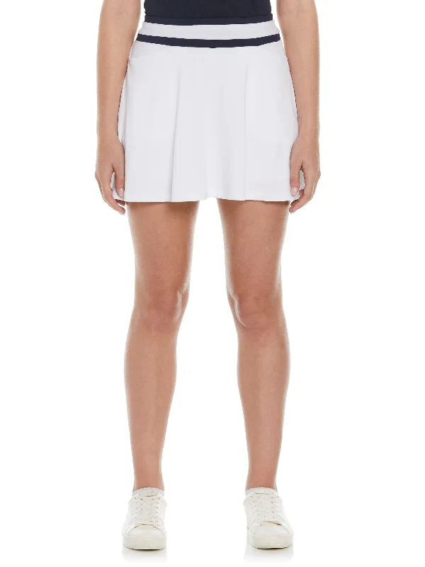 Women's 15" Color Block Flounce Golf Skort casual skirt length