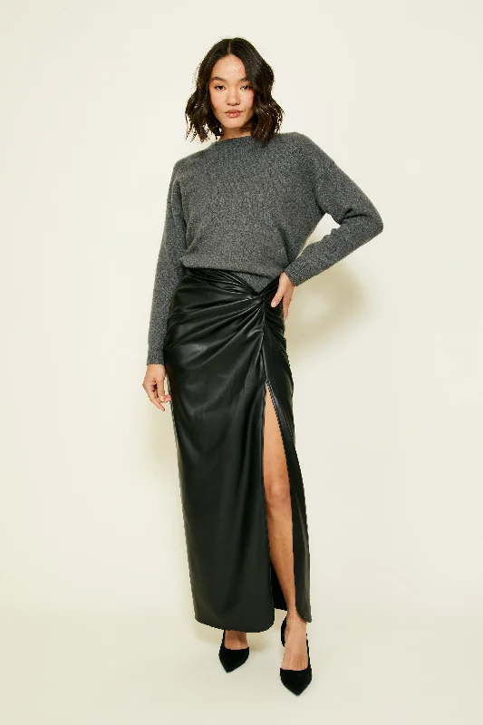 Carmela Skirt Black corduroy skirt cozy