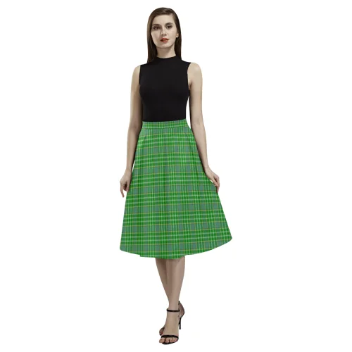 Currie Tartan Aoede Crepe Skirt asymmetrical skirt cut