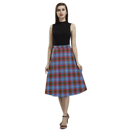 Edinburgh District Tartan Aoede Crepe Skirt corduroy skirt cozy