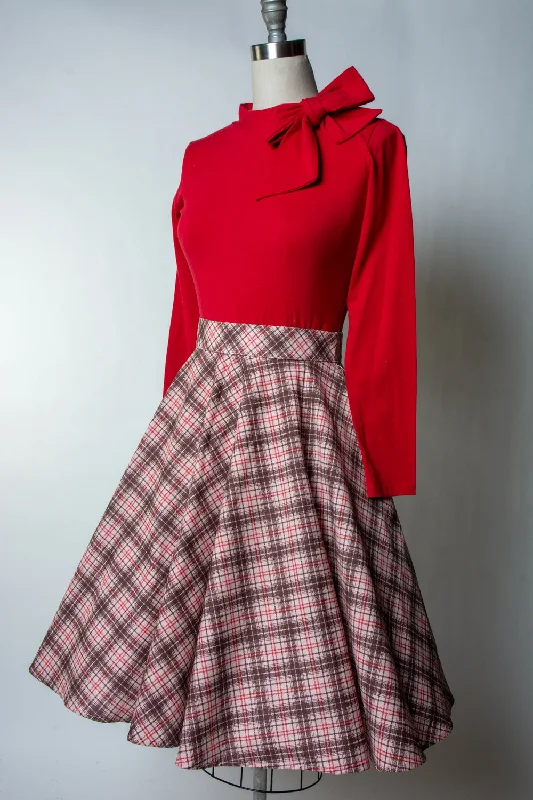 Haute Circle Skirt - Bias Plaid,  Beige *sale lace skirt romantic